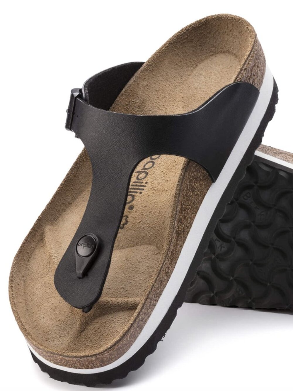 ✨ Papillio Gizeh Platform Birko-Flor – Black & White | Size 39 / US 8–8.5 – New